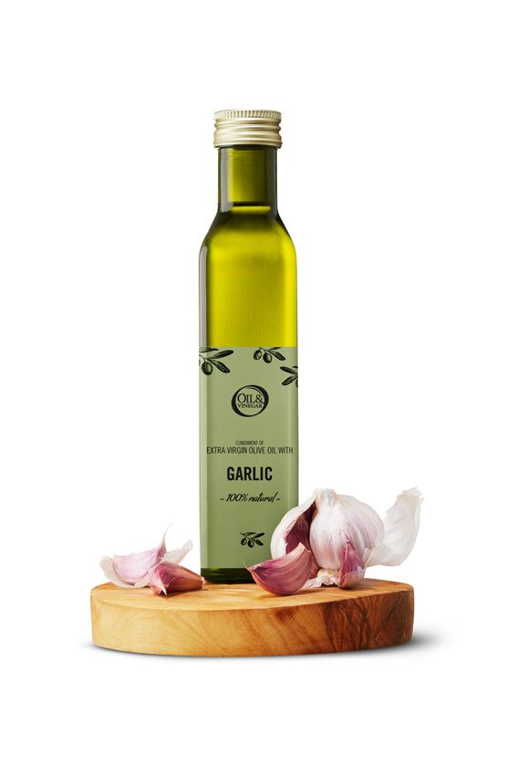 Extra virgin olive oil with garlic