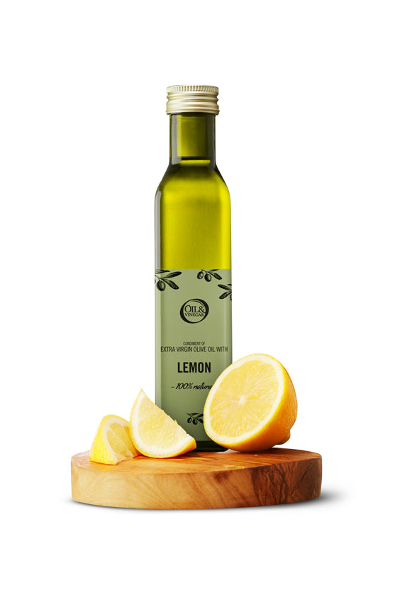 Extra virgin olive oil with lemon