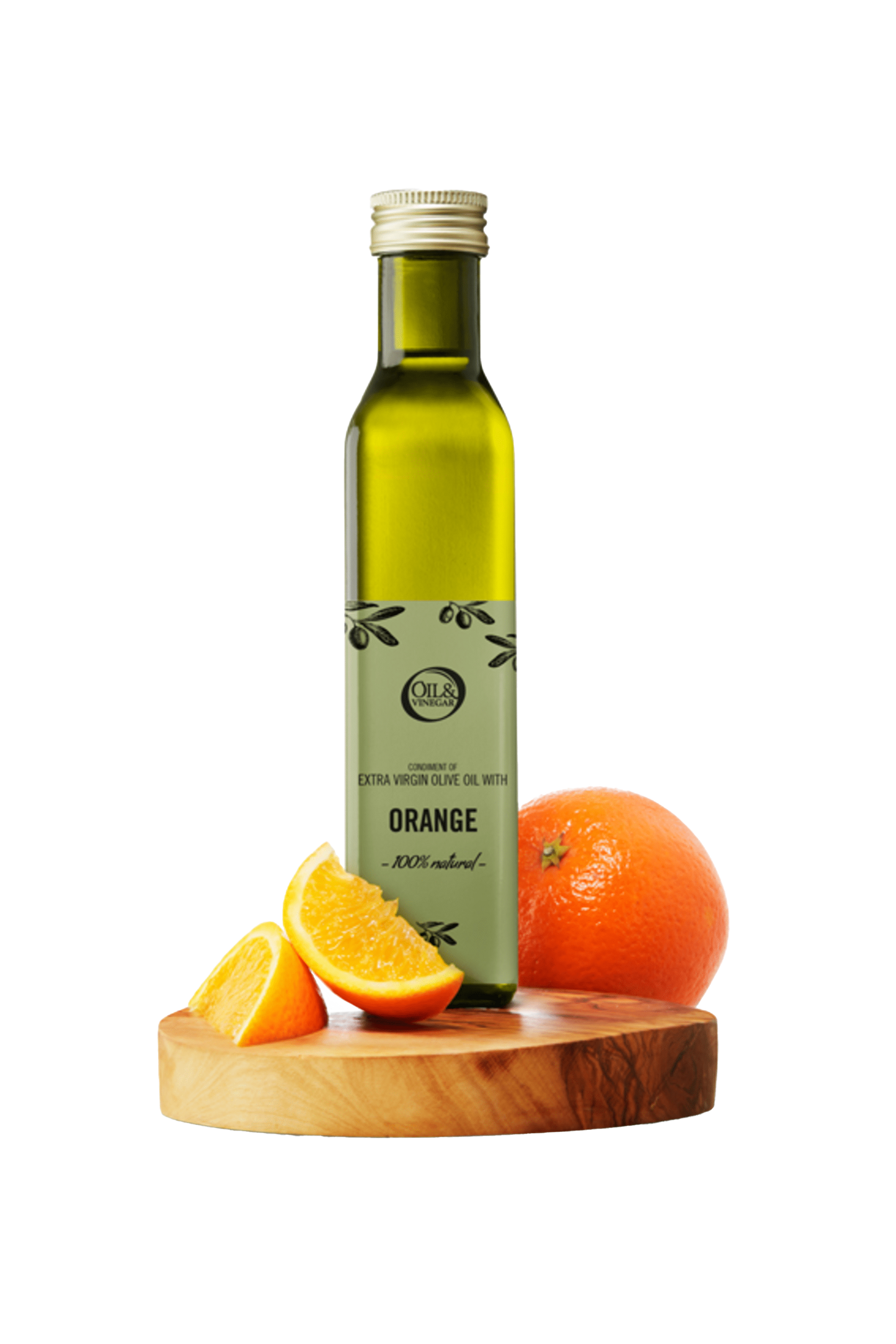 Extra virgin olive oil with orange