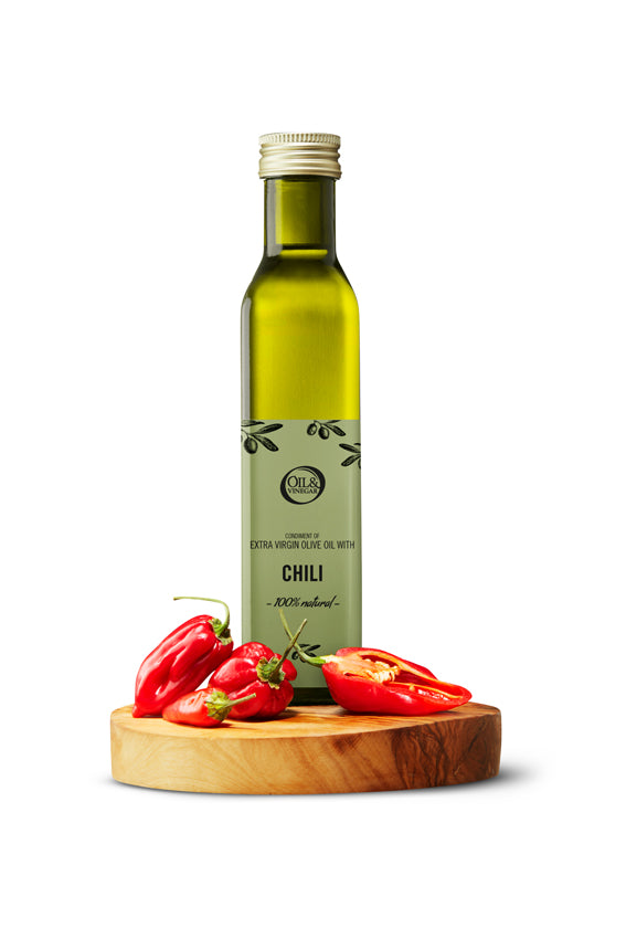 Extra virgin olive oil with chilli